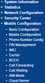 เมนูบน 32 Port GSM/WCDMA