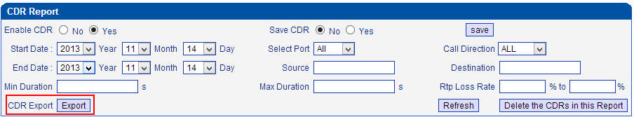เก็บรายละเอียดการโทรเข้า โทรออก (CDR) ไว้ในเครื่อง
