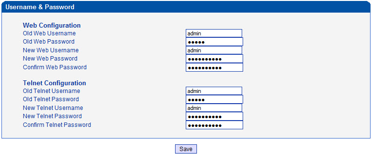 เทคนิคการคอนฟิก GSM VoIP Gateway #3 - เปลี่ยน User/Password