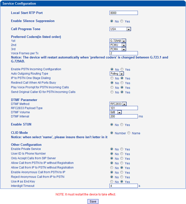 เทคนิคการคอนฟิก GSM VoIP Gateway #5 - System Configuration