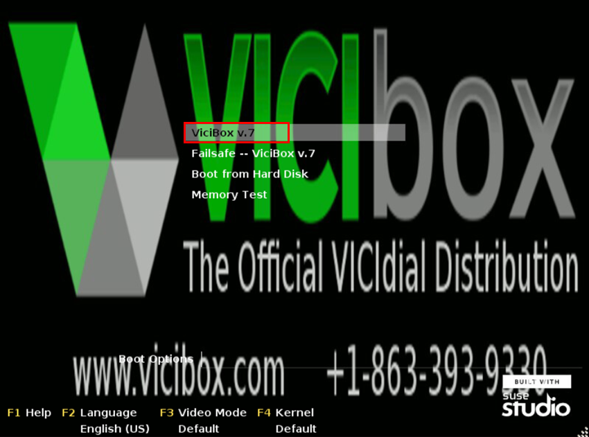 1. ติดตั้ง ViciBox #1 ติดตั้ง OS