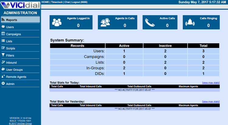 7. คอนฟิก Vicidial Admin Web ครั้งแรก